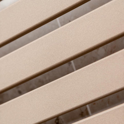 Plum&Clay Camden Brown Heated Towel Rail (H)1600mm (W)600mm
