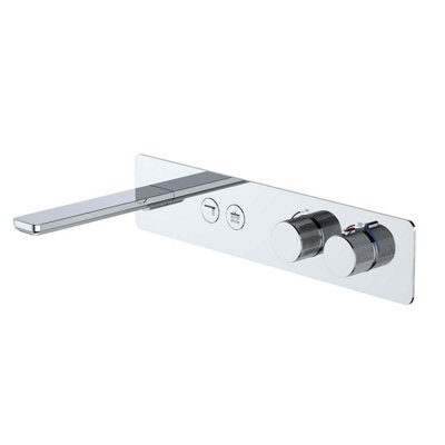 Plum&Clay Carmelo Chrome Wall-mounted 2 Way Bath Shower Mixer Valve ...