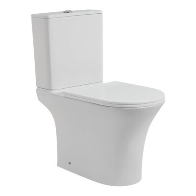 Plum&Clay Colsen Rimless Close Coupled Toilet With Soft Close Seat