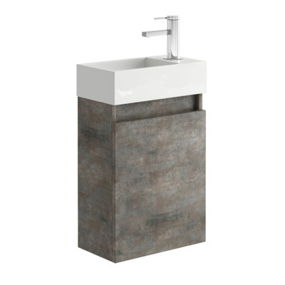 Plum&Clay Condense Metallic Wall Hung Cloakroom Vanity Unit (W)390mm Price Comparisons | Compare The Build