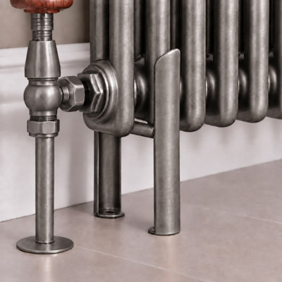 Plum&Clay Corwin Pair of Raw Metal Double Column Radiator Feet