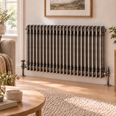 Plum&Clay Corwin Raw Metal Triple Column Horizontal Traditional Cast ...