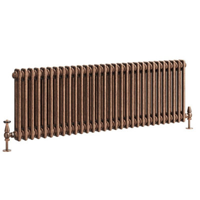 Plum&Clay Corwin Rustic Copper Double Column Horizontal Traditional ...