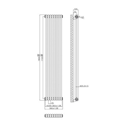 Plum&Clay Corwin Rustic Copper Double Column Vertical Traditional Cast ...