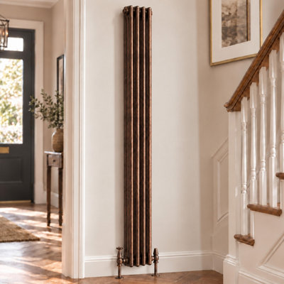Plum&Clay Corwin Rustic Copper Triple Column Vertical Traditional Cast ...