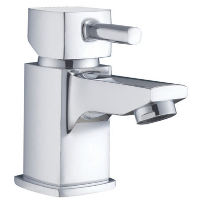 Plum&Clay Cubic Chrome Plated Mini Mono Basin Tap with Waste