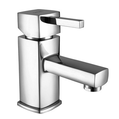 Plum&Clay Cubic Chrome Plated Mono Basin Tap with Waste
