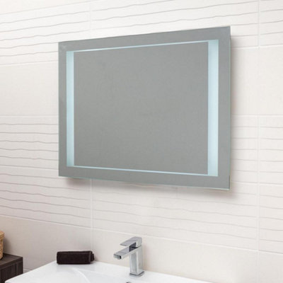 Plum&Clay Dakota LED Illuminated Backlit Bathroom Mirror with Demister (H)600mm (W)800mm