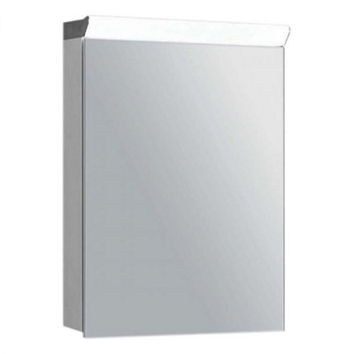 Plum&Clay Dean LED Illuminated Single Mirrored Wall Cabinet with Demister (H)700mm (W)500mm Price Comparisons | Compare The Build