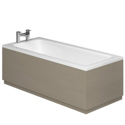 Plum&Clay Emery Textured Grey Front Bath Panel (W)1800mm (H)560mm