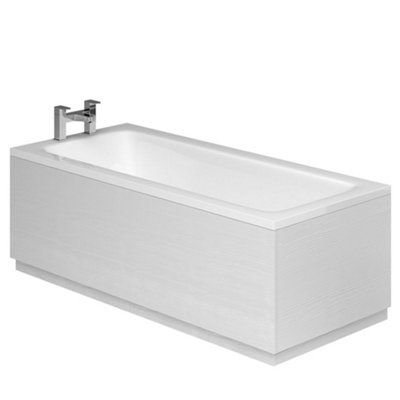 Plum&Clay Emery Textured White Front Bath Panel (W)1800mm (H)560mm