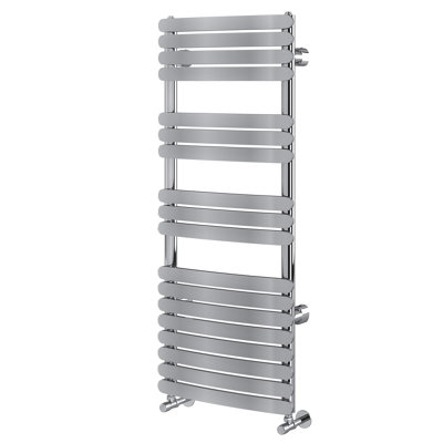 Plum&Clay Everly Chrome Heated Towel Rail (H)1200mm (W)500mm
