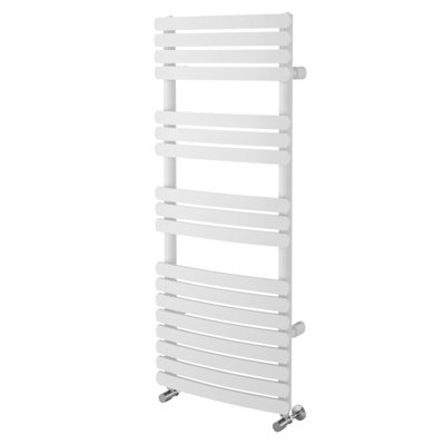 Plum&Clay Everly White Heated Towel Rail (H)1200mm (W)500mm