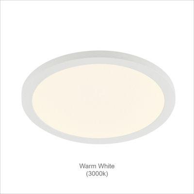 Plum&Clay Gemini Chrome LED Round Ceiling & Wall Light 3 Way Colour Changing 12W