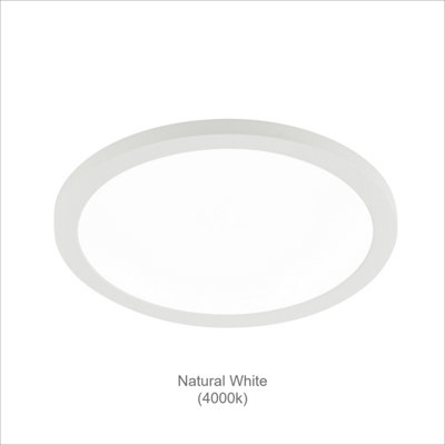 Plum&Clay Gemini Chrome LED Round Ceiling & Wall Light 3 Way Colour Changing 12W