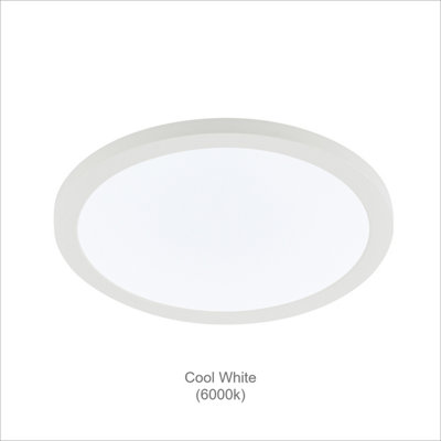 Plum&Clay Gemini Chrome LED Round Ceiling & Wall Light 3 Way Colour Changing 12W