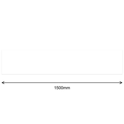 Plum&Clay Gloss White Bathroom Laminated Worktop (T) 2.8cm (L) 150cm (W) 31cm