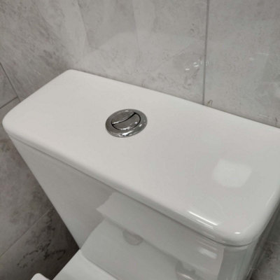 Plum&Clay Harland White Ceramic Toilet Pan with Eco Flush & Soft Closing Toilet Seat