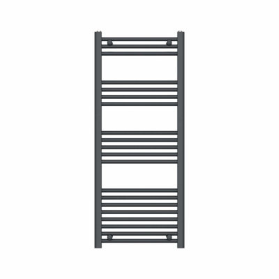Plum&Clay Haze Grey Straight Ladder Heated Towel Rail (H)1200mm (W)500mm