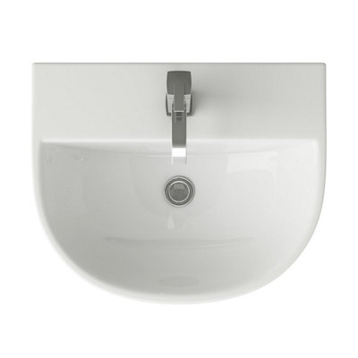 Plum&Clay Herald Round 1 Tap Hole Basin & Pedestal Bathroom Sink