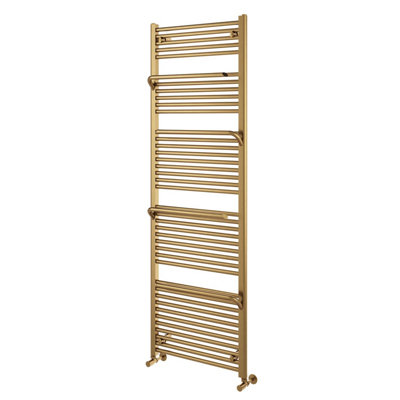 Plum&Clay Jenna Gold Heated Towel Rail (H)1800mm (W)600mm