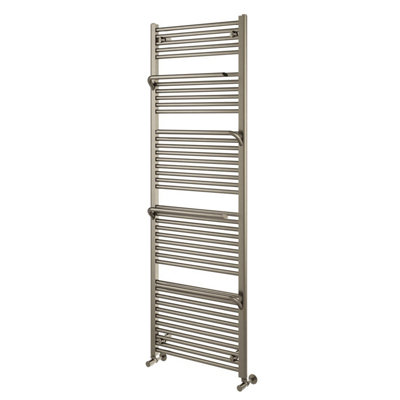 Plum&Clay Jenna Nickel Heated Towel Rail (H)1800mm (W)600mm
