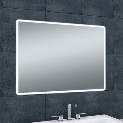 Plum&Clay Jet LED Bathroom Mirror with Bluetooth Speakers & Shaver Socket (H)50cm (W)120cm