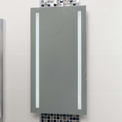 Plum&Clay Jones Portrait LED Illuminated Bathroom Mirror with Demister (H)800mm (W)425mm