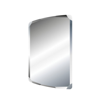Plum&Clay Julia Rectangular Bevelled Edge Frameless Mirror (H)80cm (W)60cm