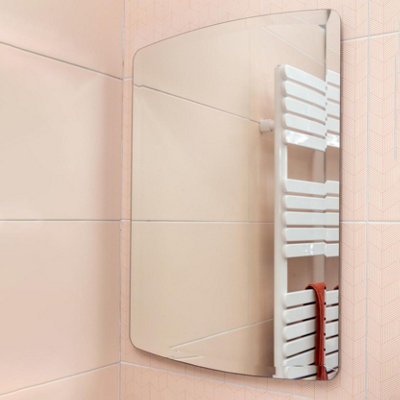 Plum&Clay Julia Rectangular Bevelled Edge Frameless Mirror (H)80cm (W)60cm