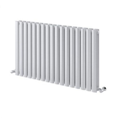 Plum&Clay Kensington White Double Horizontal Radiator - 600x1000mm