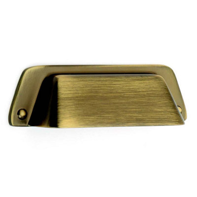Plum&Clay Kingham Traditional Brushed Brass Cabinet Door Cup Pull Handle