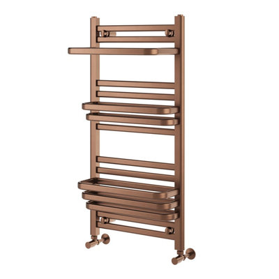 Plum&Clay Mabel Brushed Bronze Heated Towel Rail (W)500mm (H)1000mm