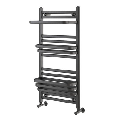 Plum&Clay Mabel Gun Grey Heated Towel Rail (W)500mm (H)1000mm