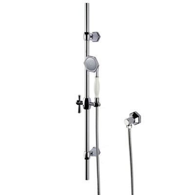 Plum&Clay Marena Chrome Slide Rail Kit With Wall Outlet