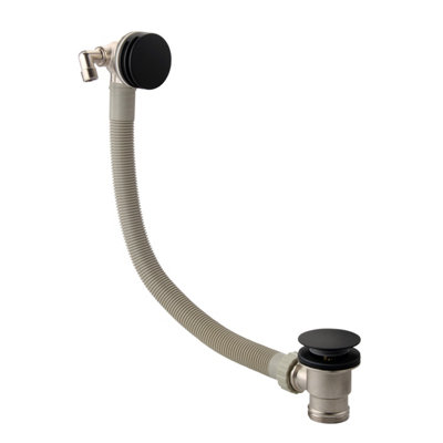 Plum&Clay Matt Black Bath Overflow Filler