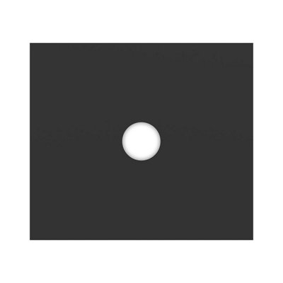 Plum&Clay Matterhorn Matt Black Solid Surface Bathroom Worktop with Waste Hole (W)75cm