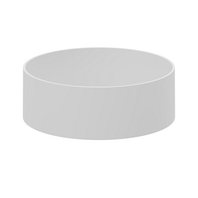 Plum&Clay Mia Matt White Stone Round Counter Top Basin (W)356mm