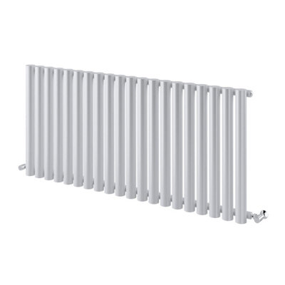 Plum&Clay Nevada White Designer Modern Vertical Column Radiator (W)1180mm (H)600mm