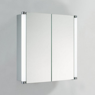 Plum&Clay Nico LED Illuminated Double Mirrored Wall Cabinet (H)700mm (W)700mm Price Comparisons | Compare The Build