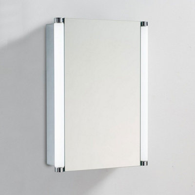 Plum&Clay Nico LED Illuminated Single Mirrored Wall Cabinet (H)700mm (W)500mm