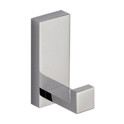 Plum&Clay Nolan Bathroom Wall Mounted Chrome Single Robe Hook
