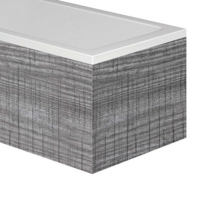Plum&Clay Novela Grey Wood L-Shape End Bath Panel - 700mm