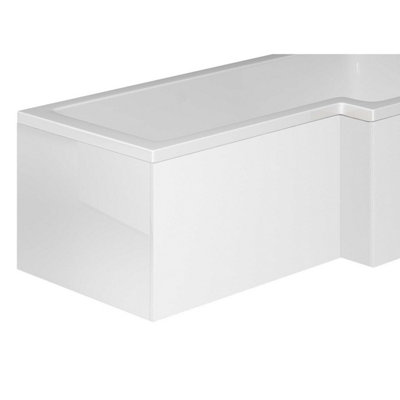 Plum&Clay Novela Right Hand Super Strong L-Shape Shower Bath with White Bath Panel (L)1700mm (W)820mm