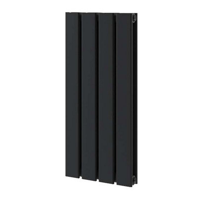 Plum&Clay Porter Black Double Horizontal Flat Panel Radiator (H)600mm (W)272mm