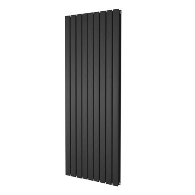 Plum&Clay Porter Black Double Vertical Flat Panel Radiator (H)1800mm (W)610mm