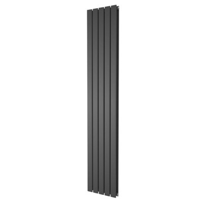Plum&Clay Porter Grey Double Vertical Flat Panel Radiator (H)1800mm (W)340mm
