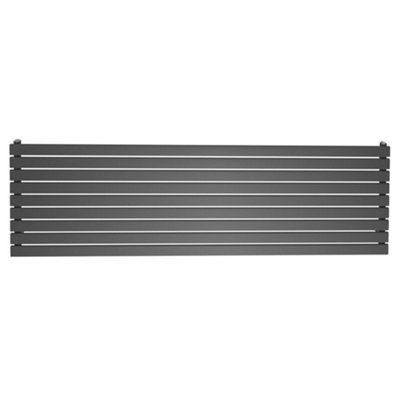 Plum&Clay Porter Grey Single Horizontal Flat Panel Radiator - 1800x610mm