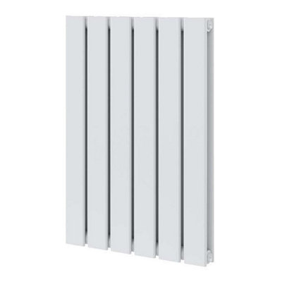 Plum&Clay Porter White Double Horizontal Flat Panel Radiator (H)600mm (W)408mm