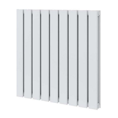 Plum&Clay Porter White Double Horizontal Flat Panel Radiator (H)600mm (W)680mm